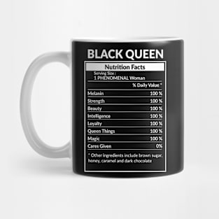 Black Queen Nutrition Facts Mug